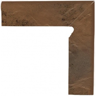 Клинкерная плитка Paradyz SEMIR BEIGE цоколь двухэлементный левый 30х8,1 см
